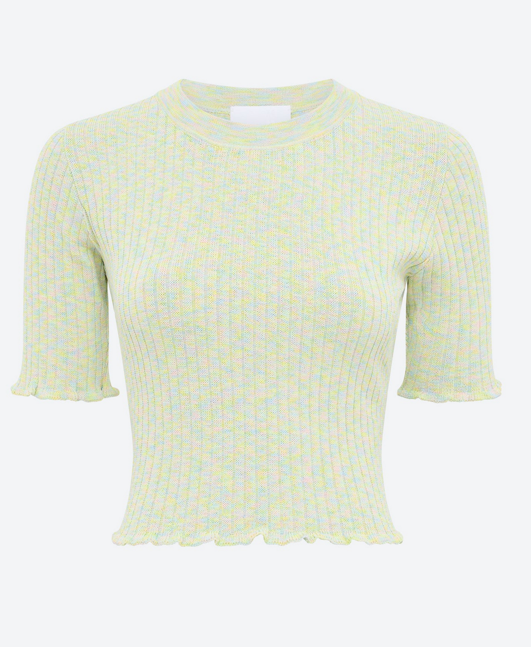 Curacao top in ribbed knit iridescent
