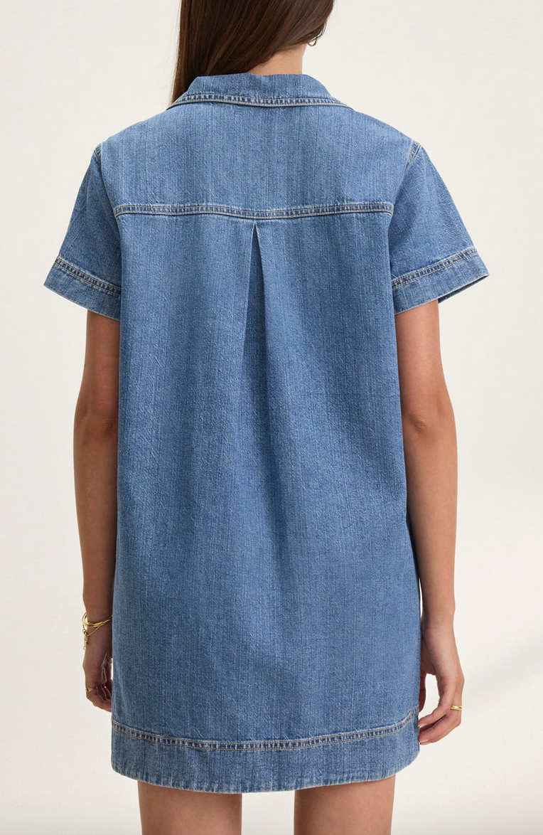 Velvet by Graham & Spencer Delana Denim Mini Dress - Navy Velvet by Graham & Spencer Delana Denim Mini Dress - Navy