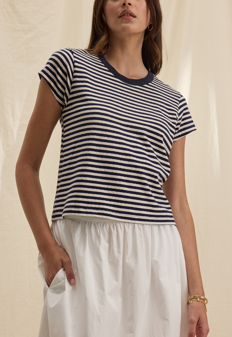 Tash striped tee navy