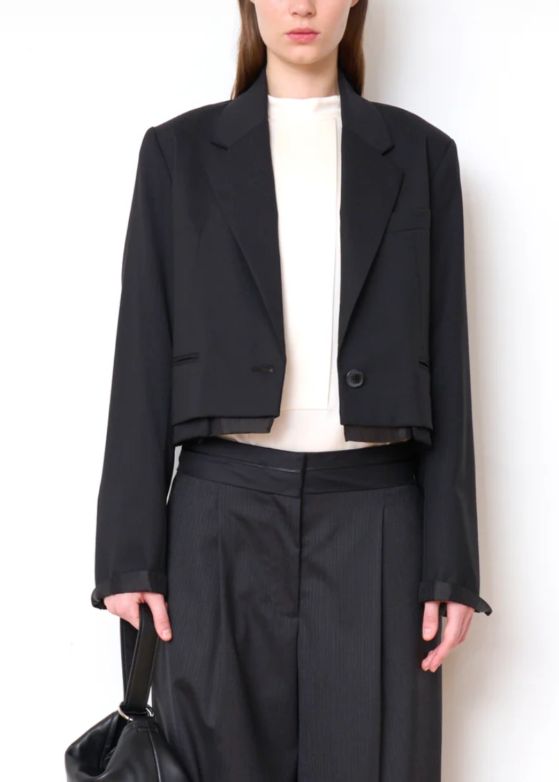 The Cocktail blazer black pinstripe