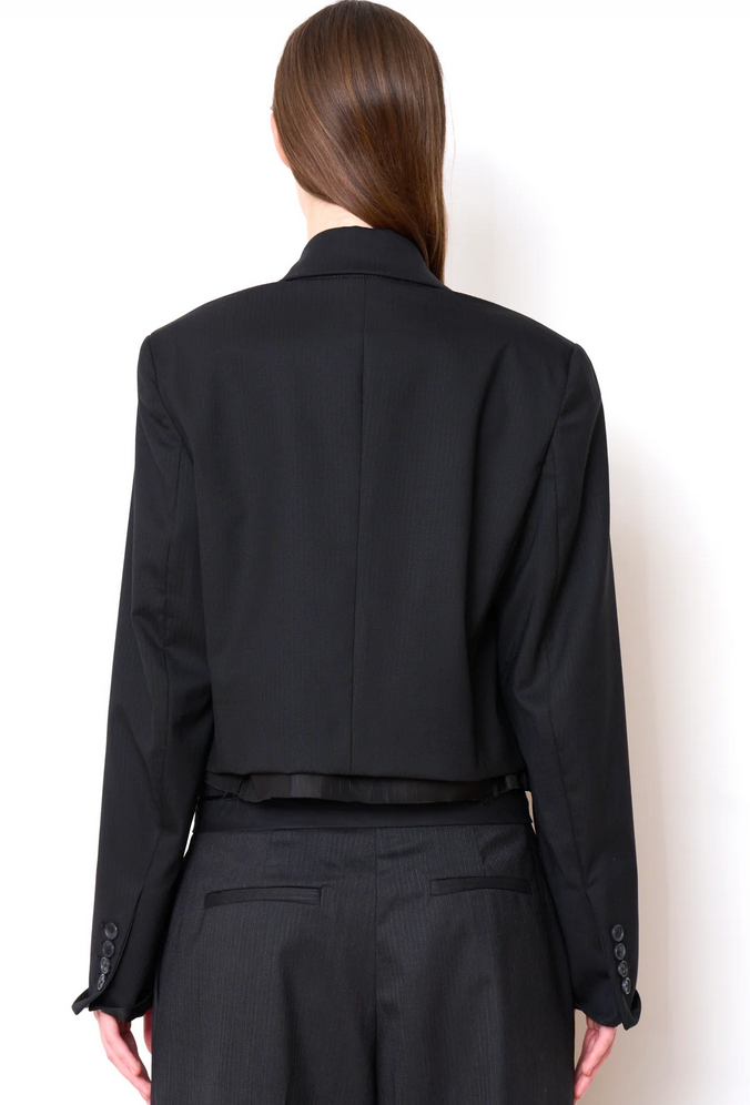 The Cocktail blazer black pinstripe