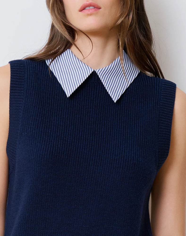 The school vest navy multi