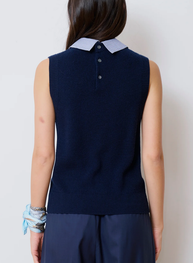 The school vest navy multi