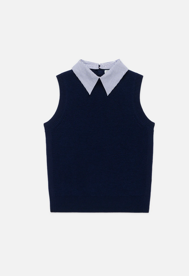 The school vest navy multi