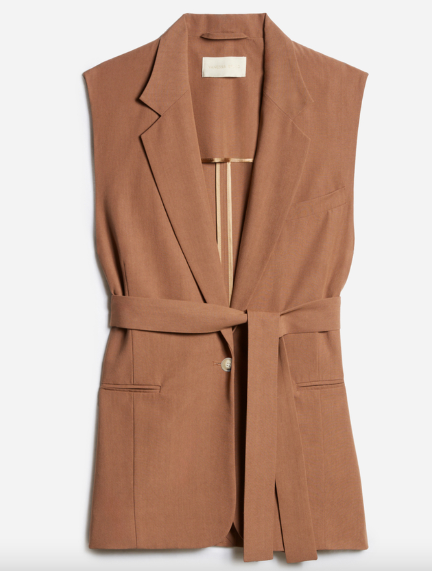 Christen sleeveless jacket caramel