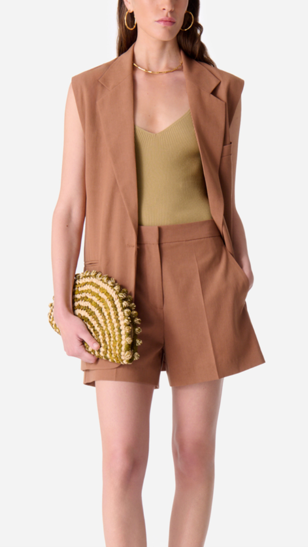 Christen sleeveless jacket caramel