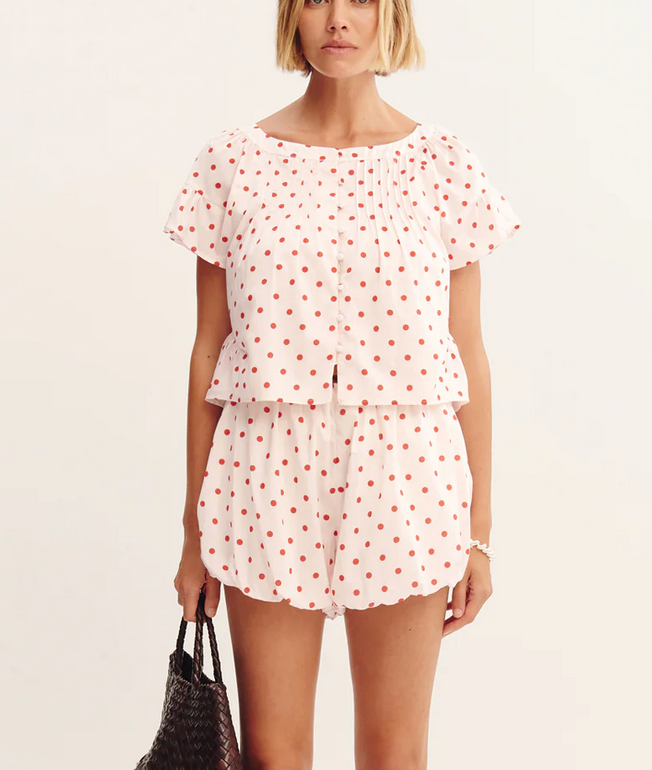 paloma blouse petite polka dot