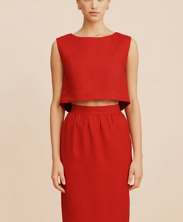 Martina top red