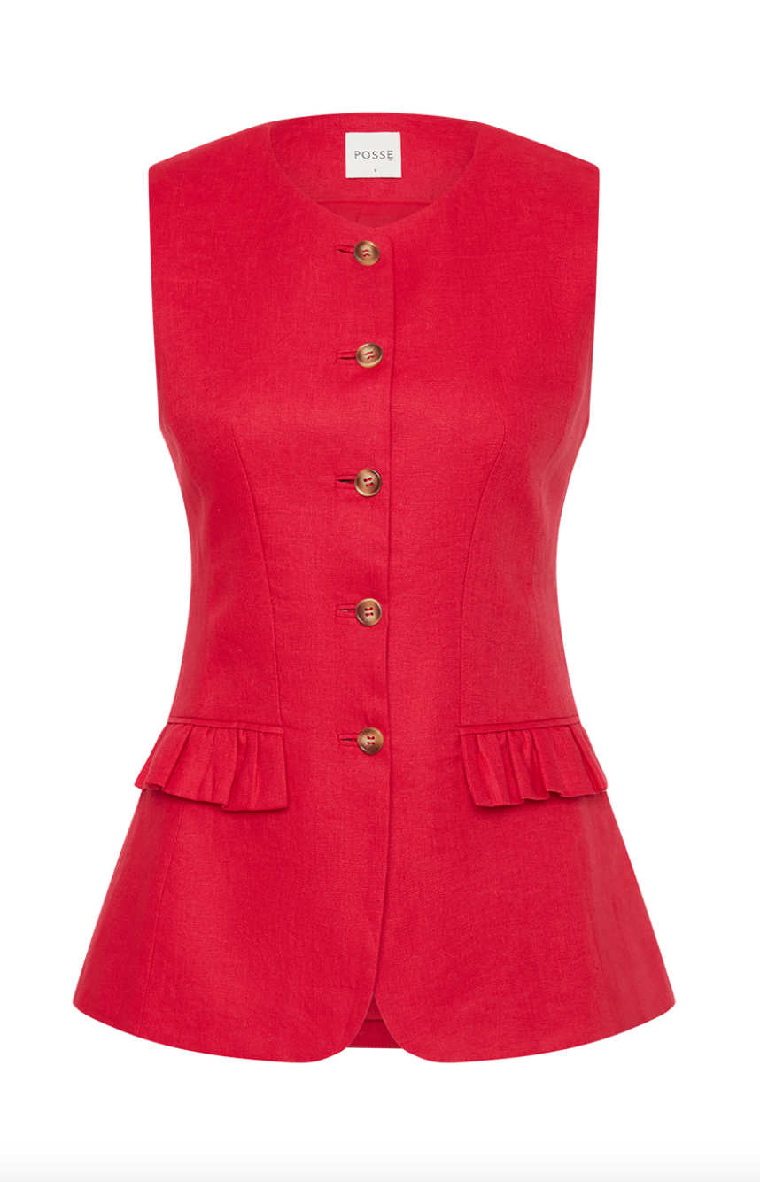 Matilda gilet red