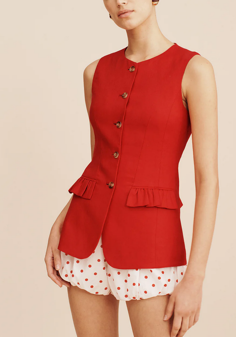 Matilda gilet red