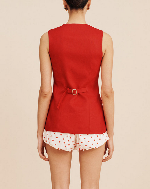 Matilda gilet red