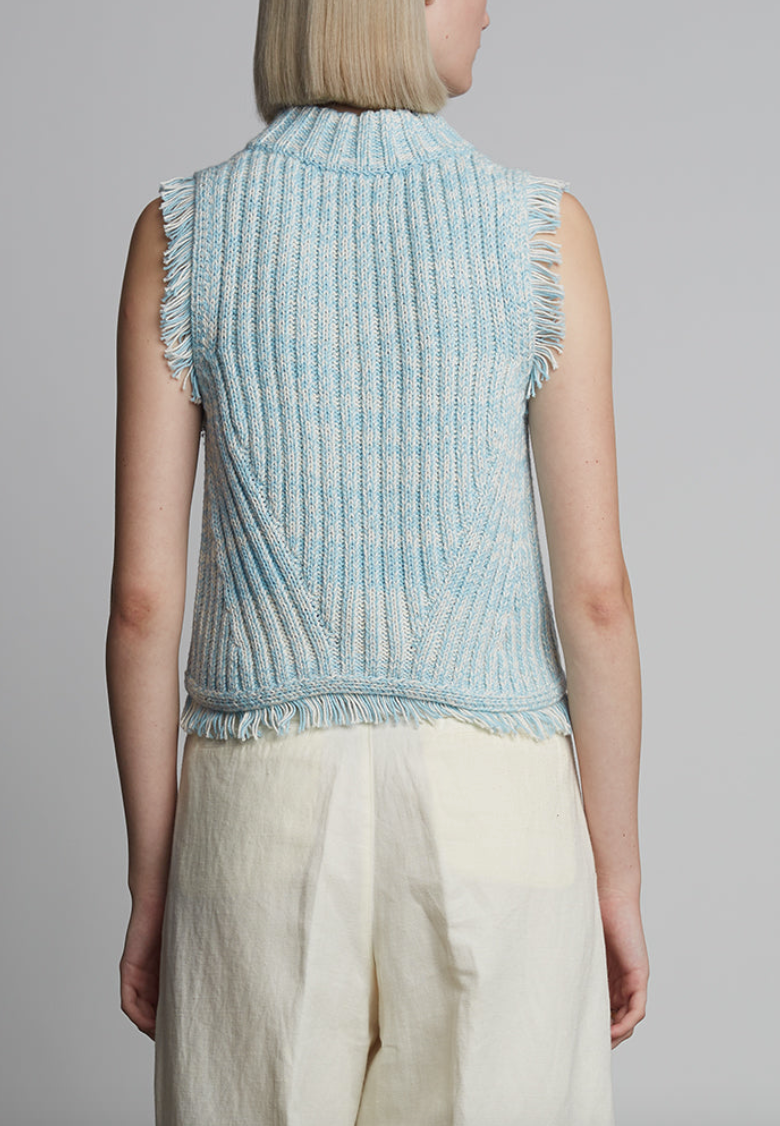 bria tank ivory robin egg blue tweed