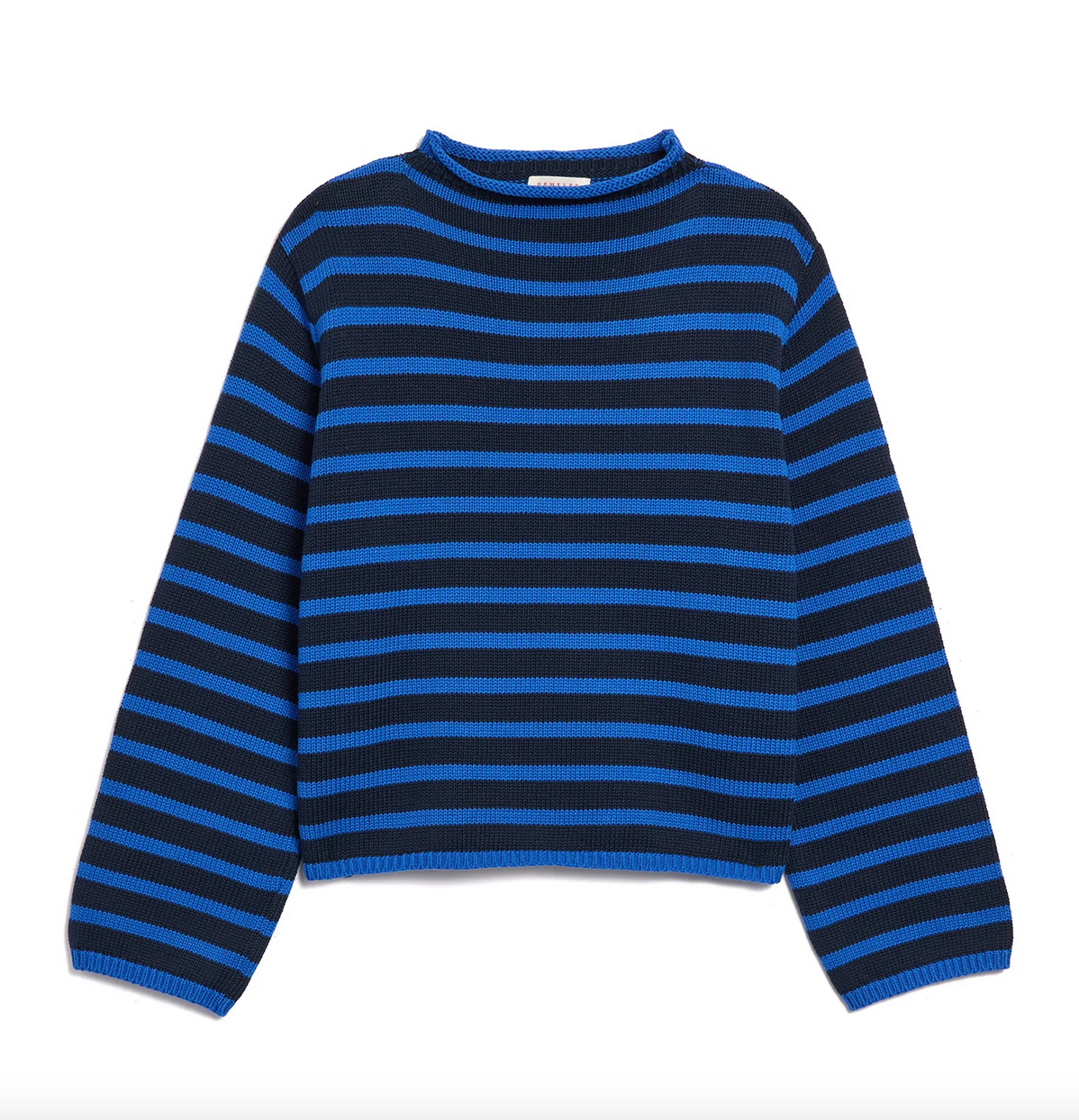 Dylan stripe cotton sweater navy blue