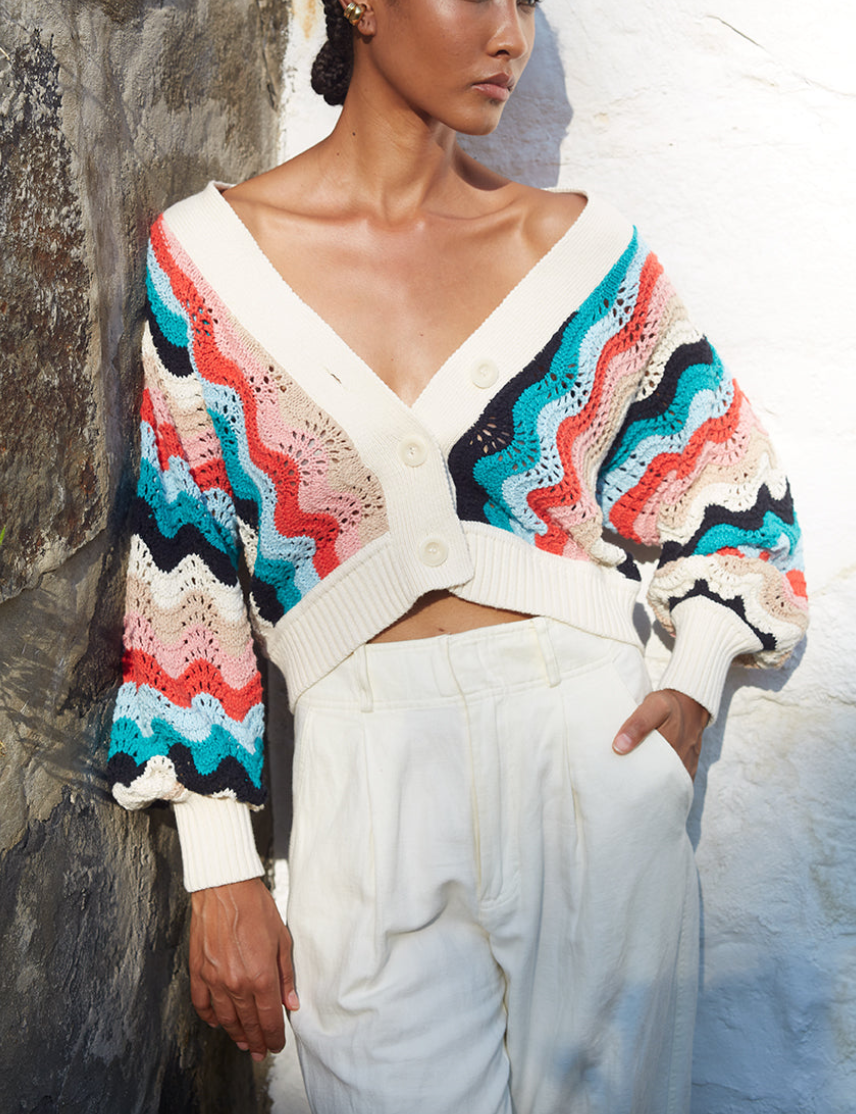 luna cardi multi color