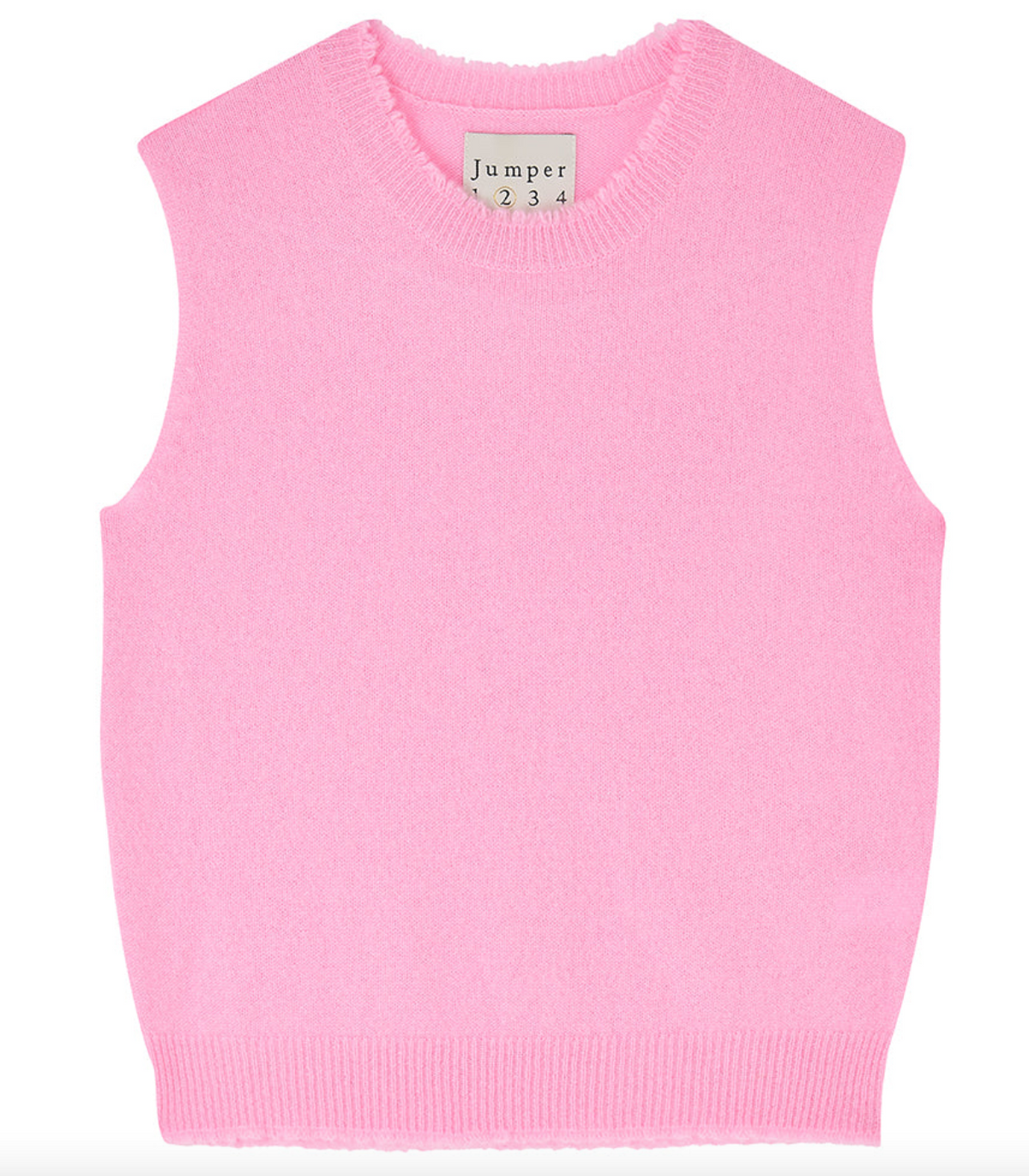 cashmere distressed tank in candy