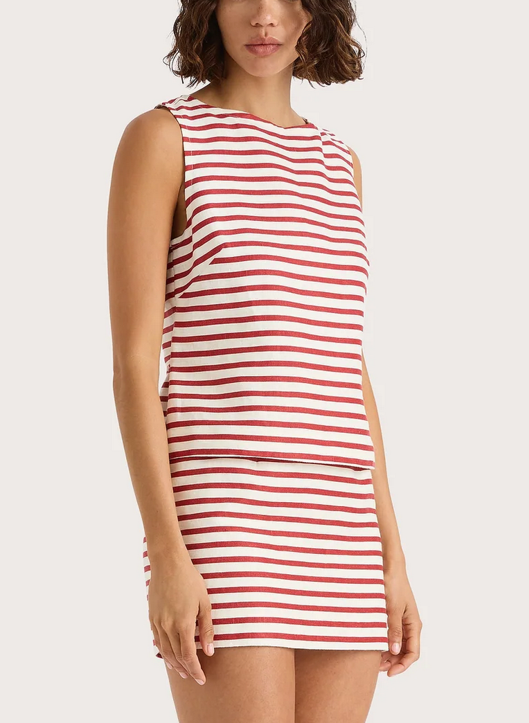 kelly top breton stripe red