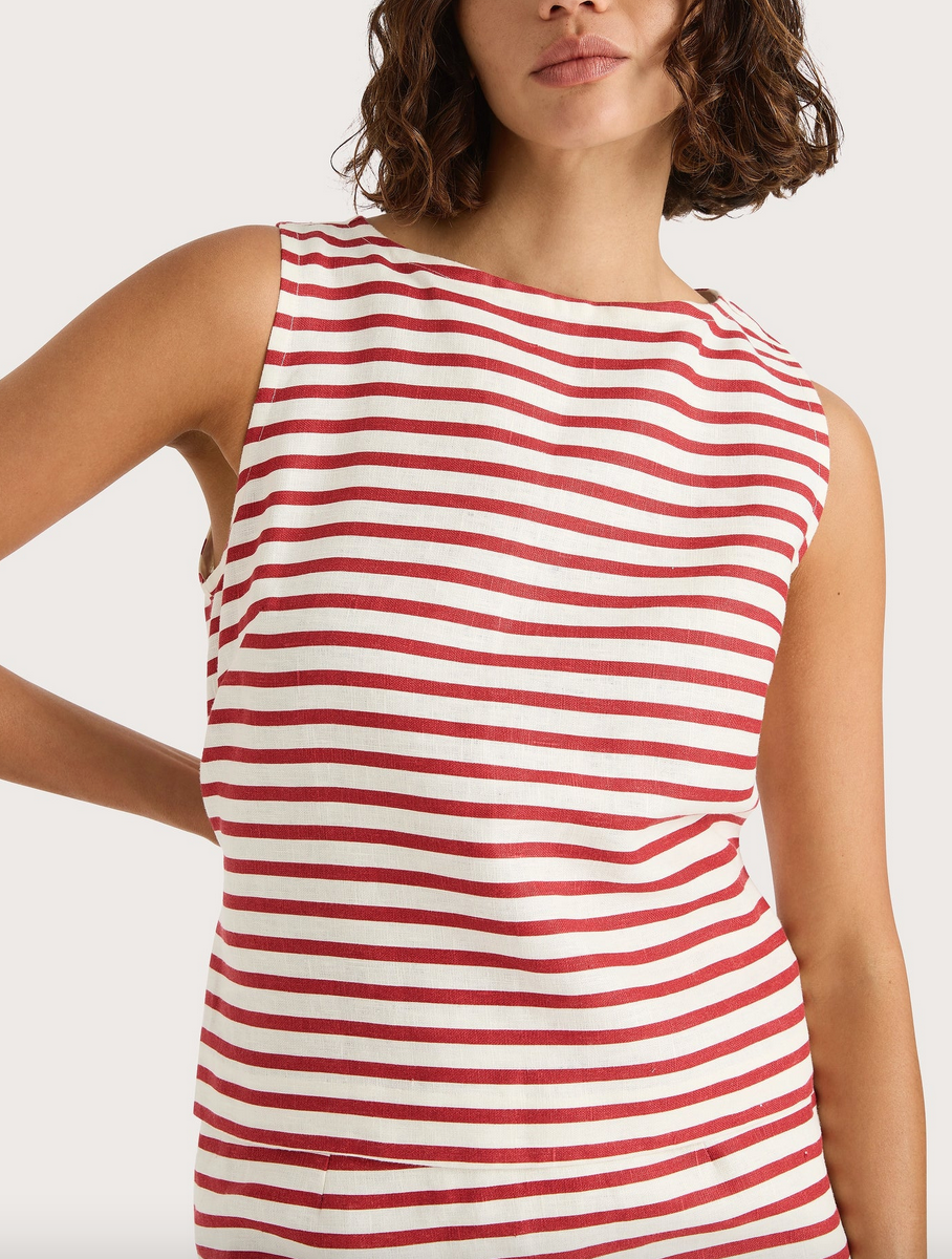 kelly top breton stripe red