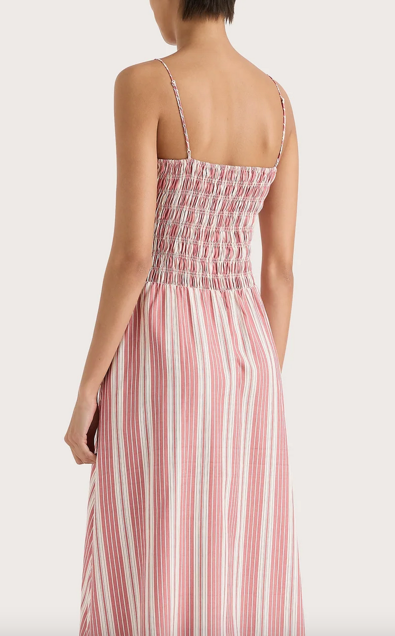 Lida maxi dress cherry stripe
