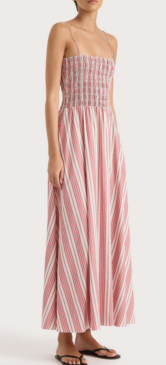 Lida maxi dress cherry stripe