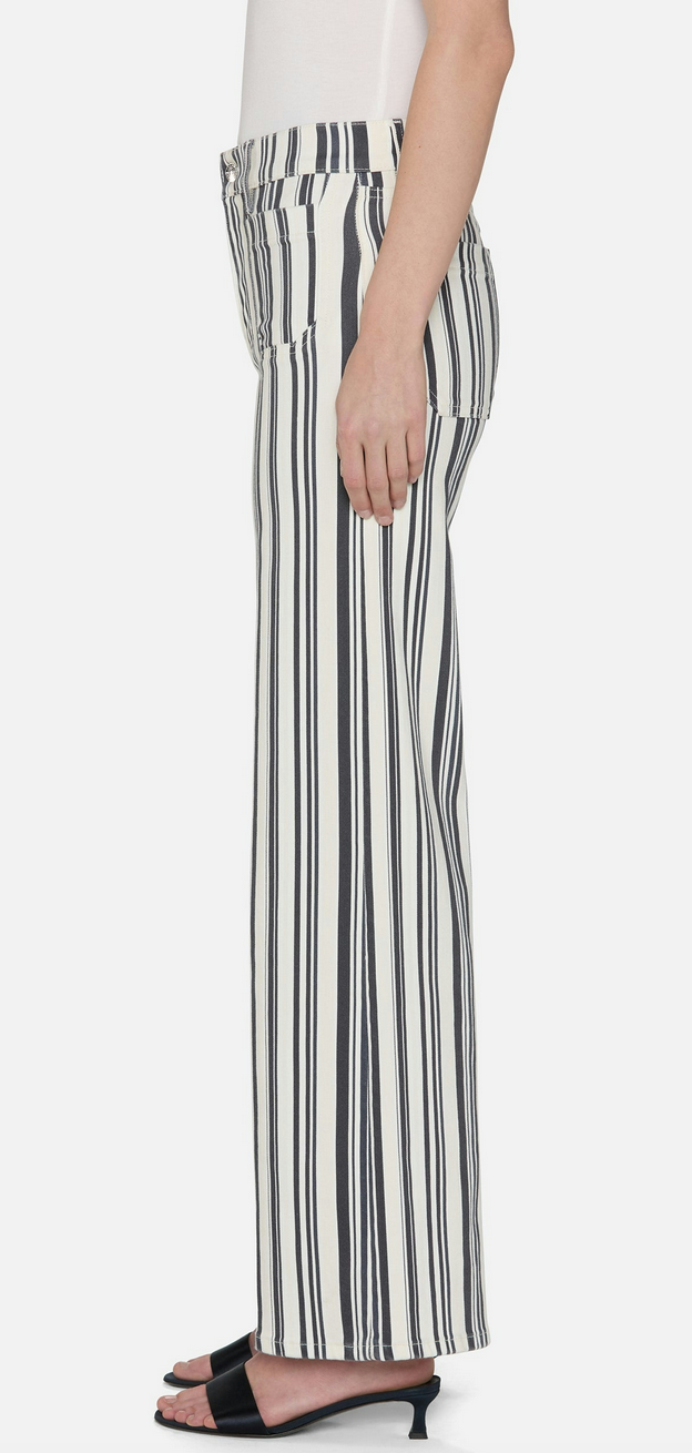 Le slim palazzo modernist pocket navy stripe