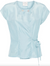 habotai silk crossed top acqua