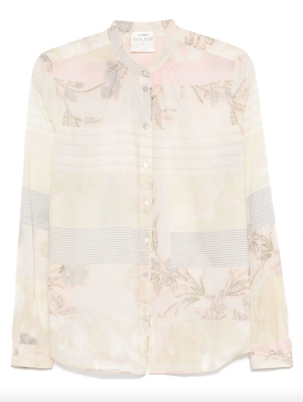 the sacred garden print voile shirt pesco