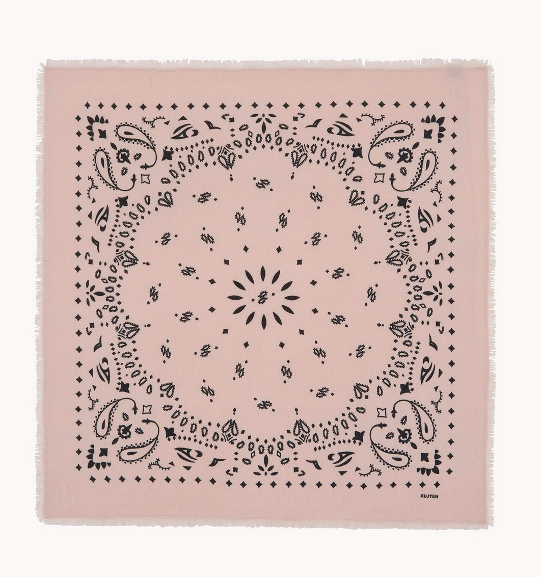 Large bandana hachiko pastel rose pink