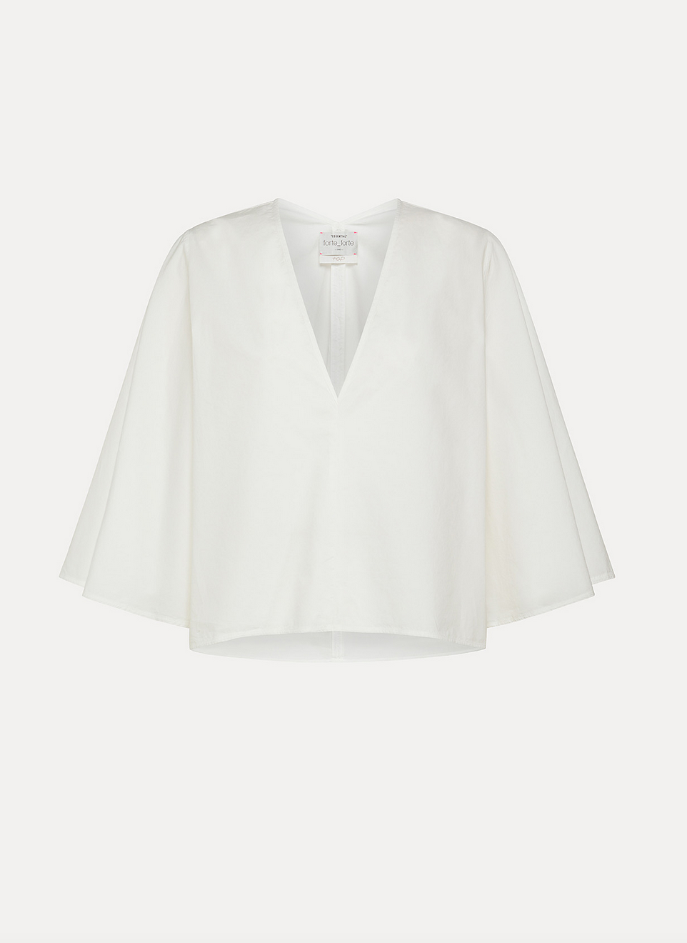 Cotton poplin essential v-neck top