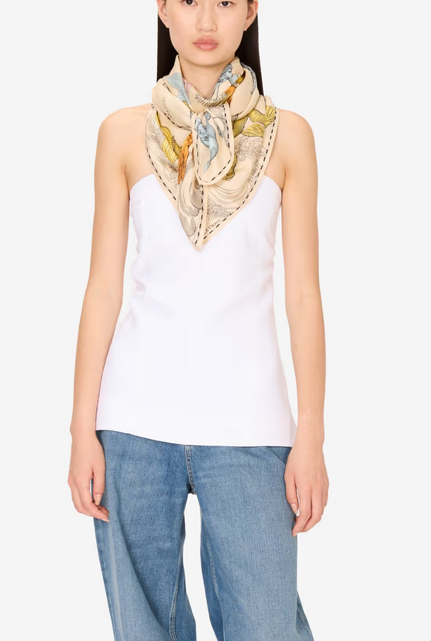 square 100 scarf astrologie multicolor