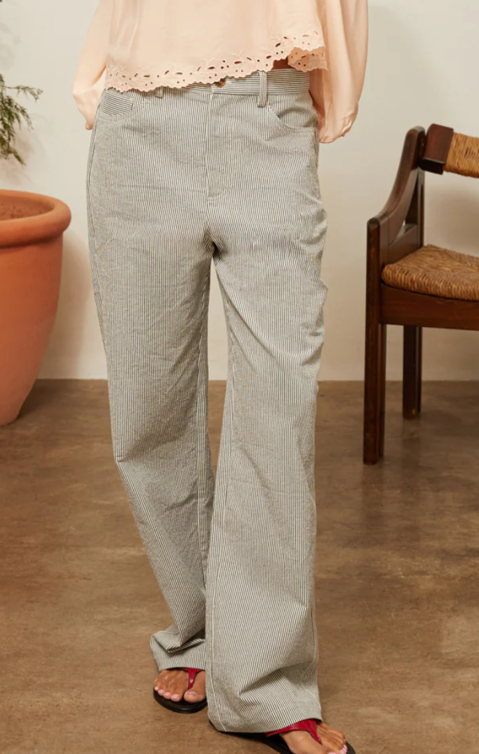 eloise stripe twill pant