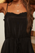 petra black embroidered silk dress
