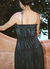 petra black embroidered silk dress