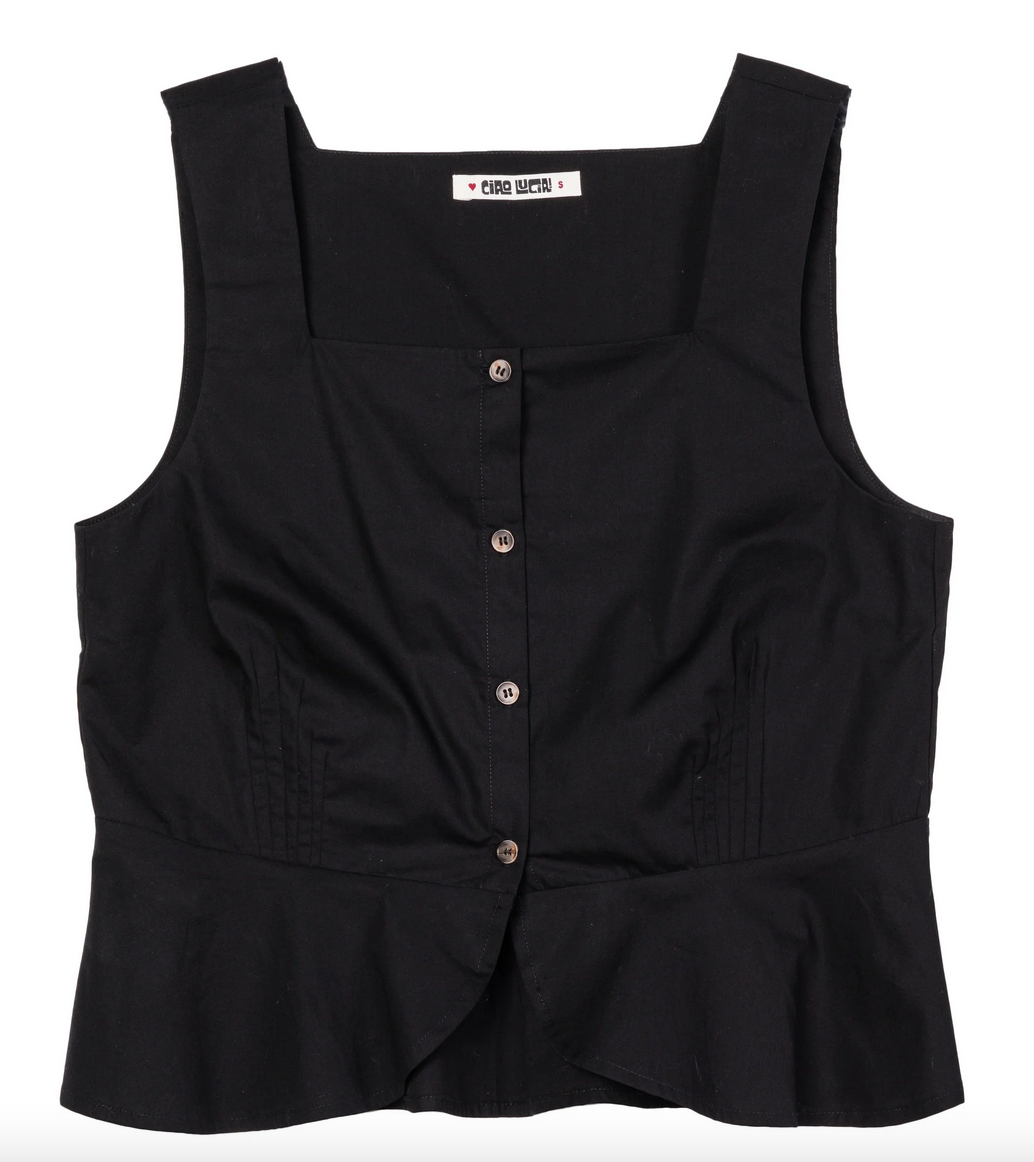 timir black cotton top