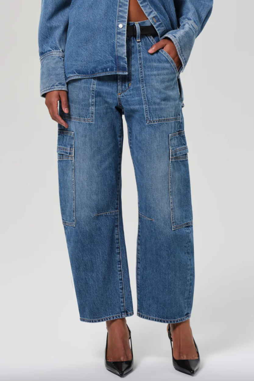 marcelle low slung easy denim cargo elysian
