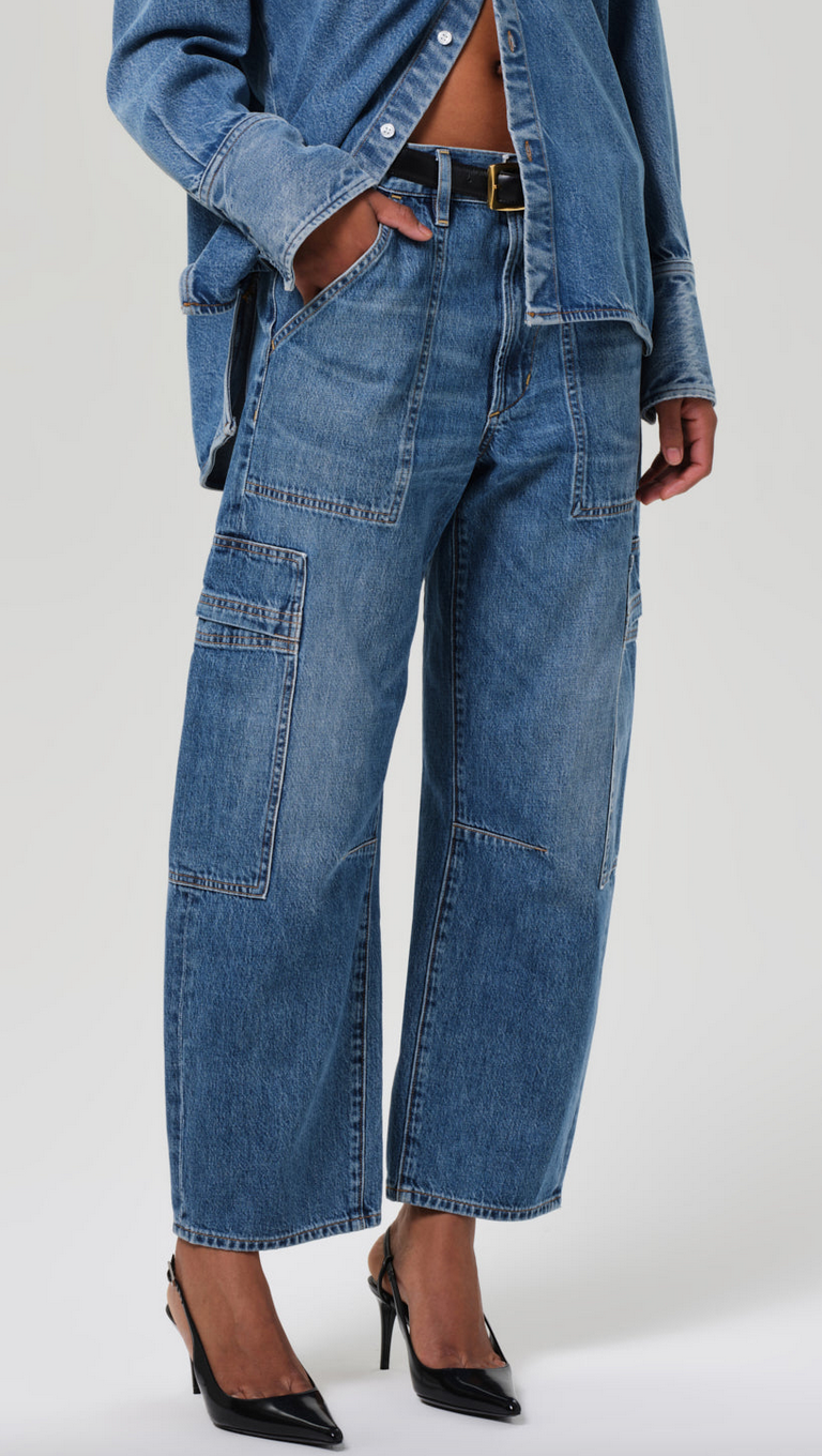 marcelle low slung easy denim cargo elysian