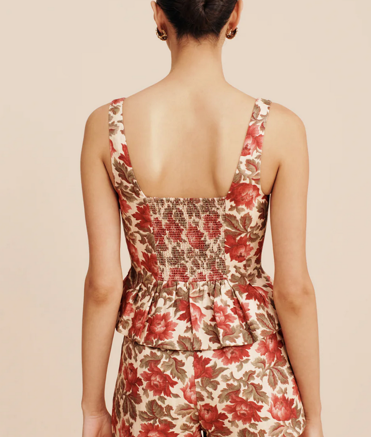 rosalie top rose bud floral