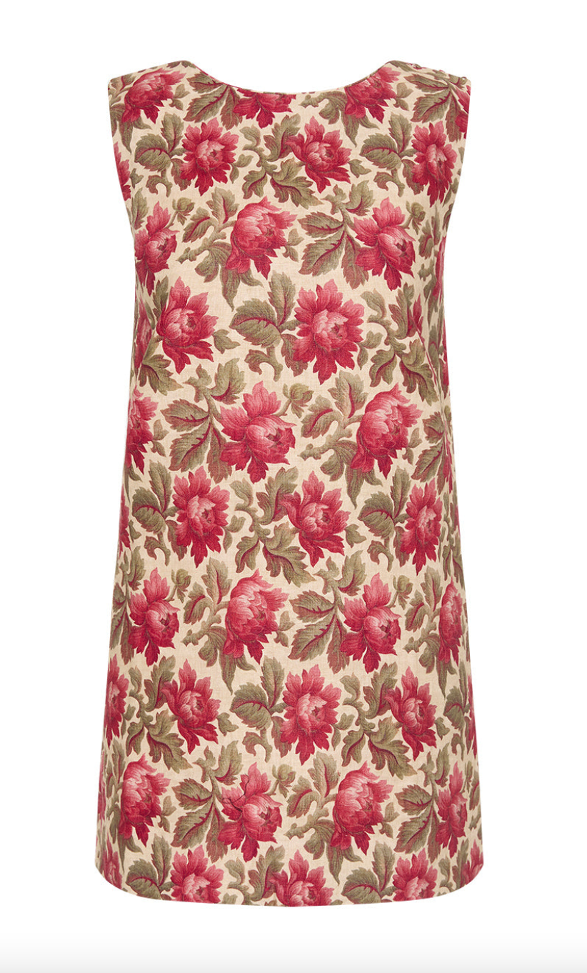 Rosalie shift mini dress rose bud