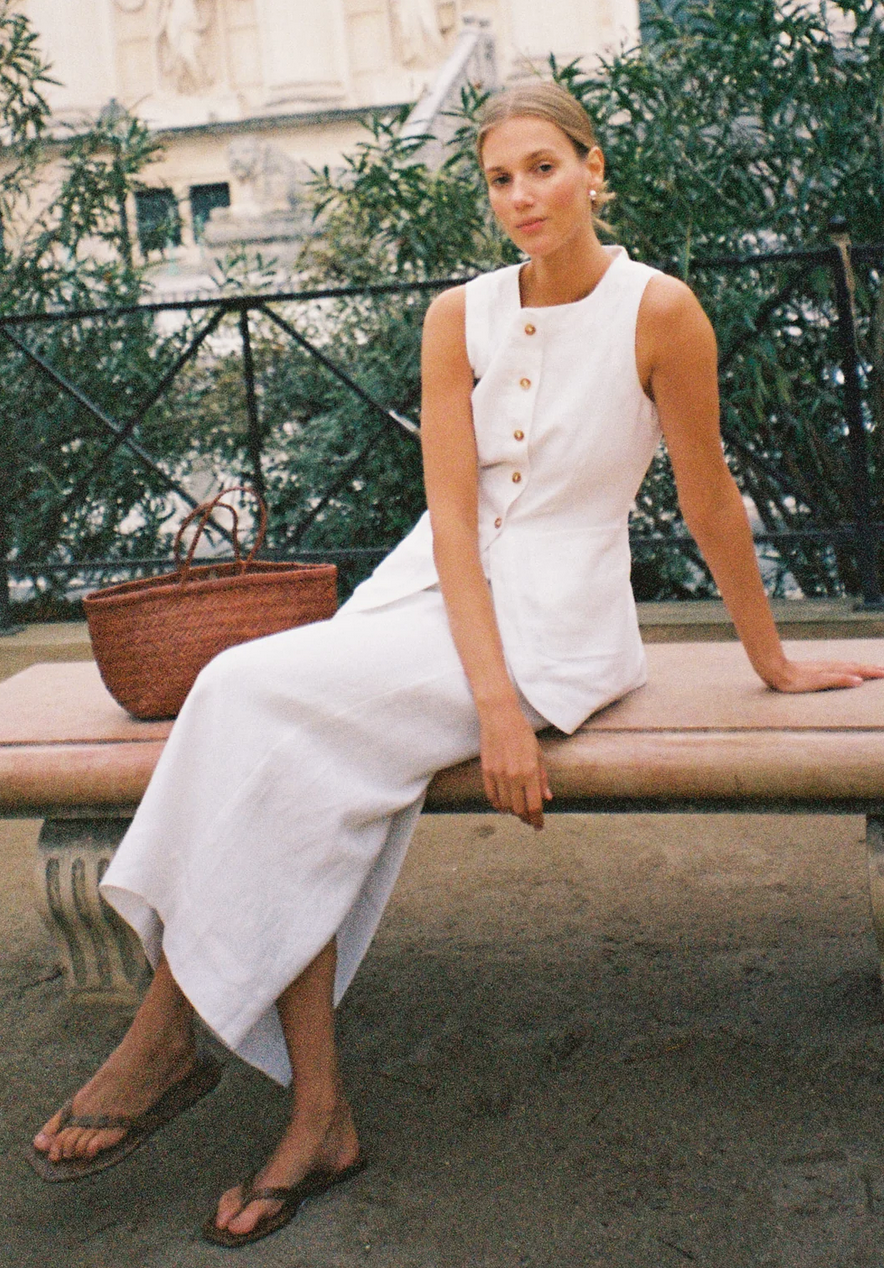 Emma vest ivory
