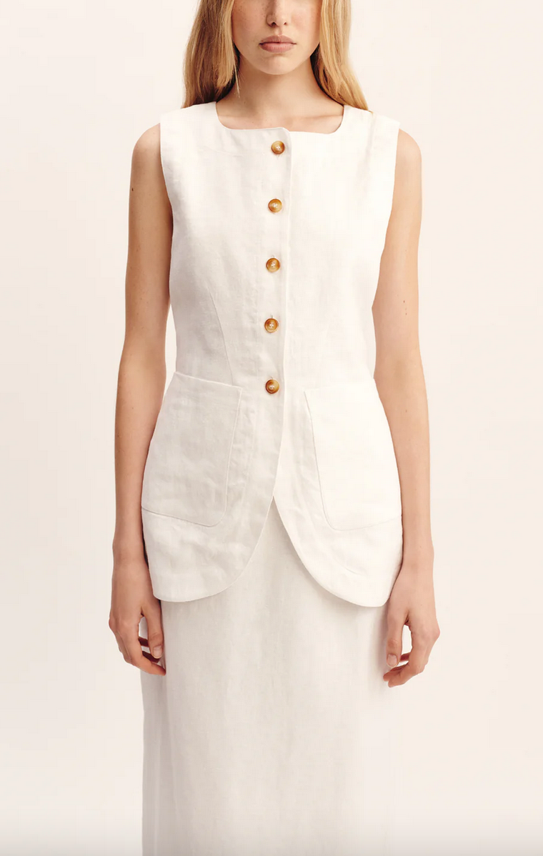 Emma vest ivory