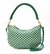 petit moyen messenger fern mist woven checker + shortie strap mist resin