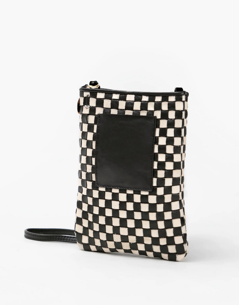 poche black and cream checker