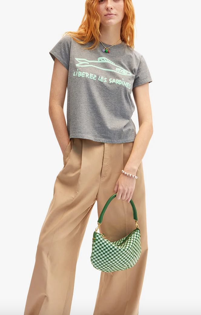 classic tee grey melange w/ mist liberez les sardines