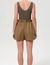lydia pull on gather short in khaki