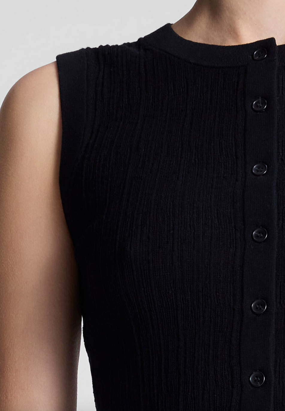 lottie cropped fine cotton knit top