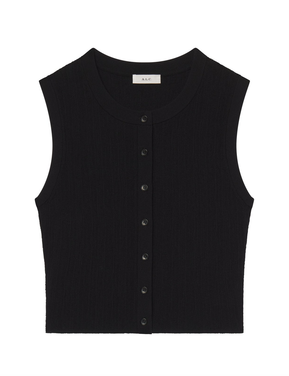 lottie cropped fine cotton knit top