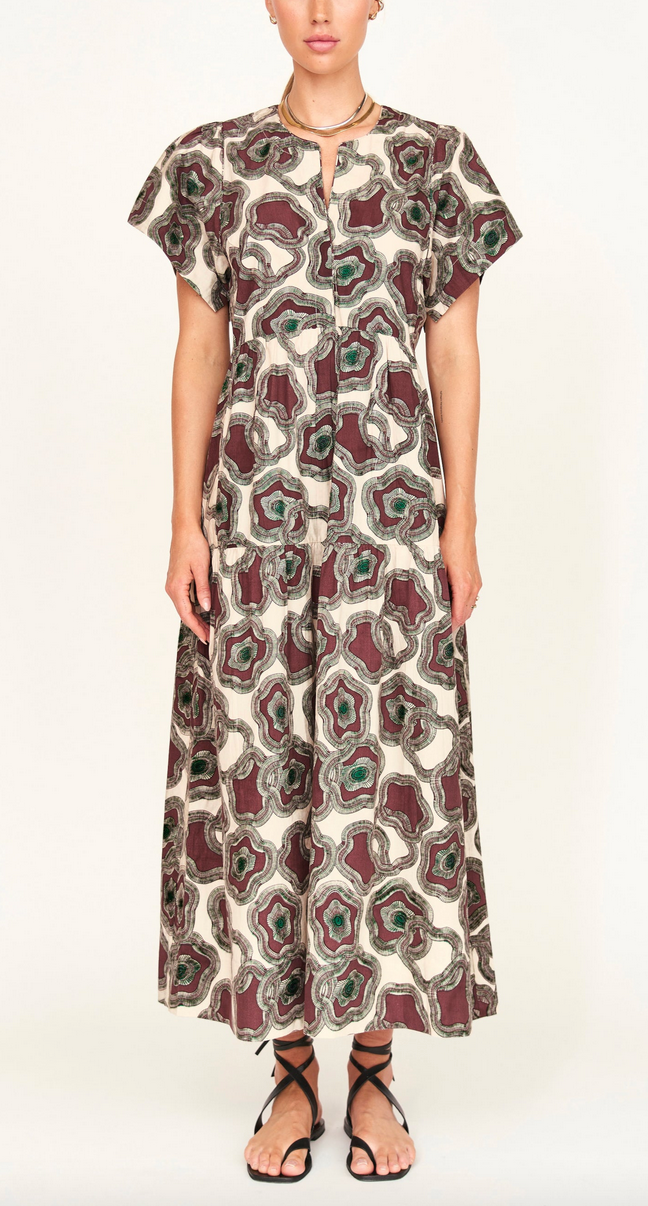 beacon hill dress in grappa puddles