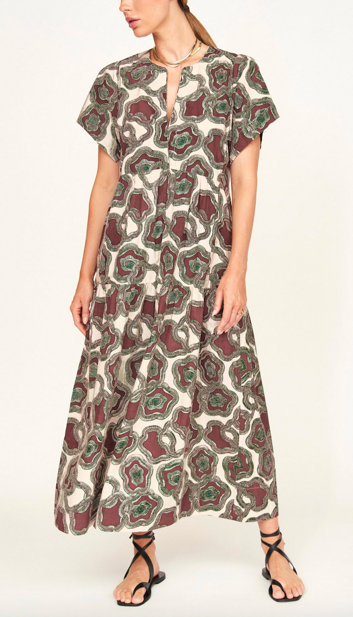 beacon hill dress in grappa puddles