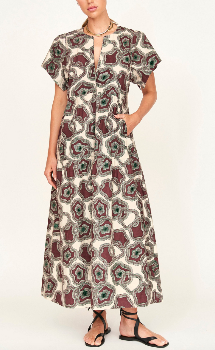 beacon hill dress in grappa puddles