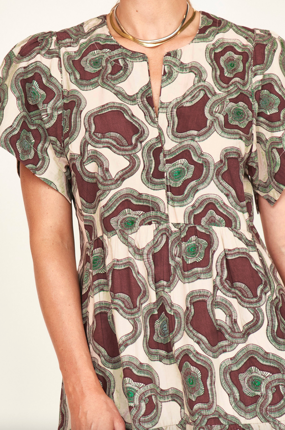 beacon hill dress in grappa puddles