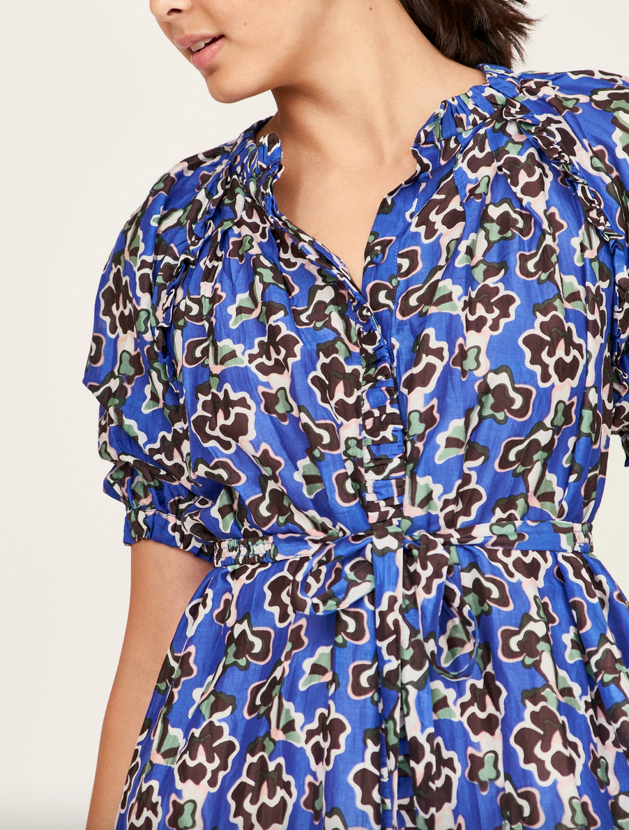 somerset dress in lapis wildflower